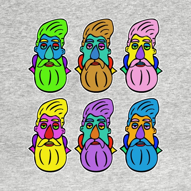 6 Hipster Heads by headrubble